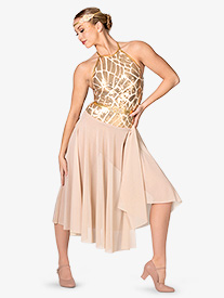 Double Platinum - Womens Gatsby Glitz Halter Dress